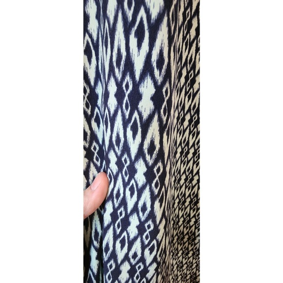 Liz Lange Maternity Dress Womens Size S Navy Blue Aqua Geometric Shift Dress - Picture 4 of 6